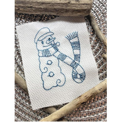 Stickdatei - Schneemann Alphabet Buchstabe N